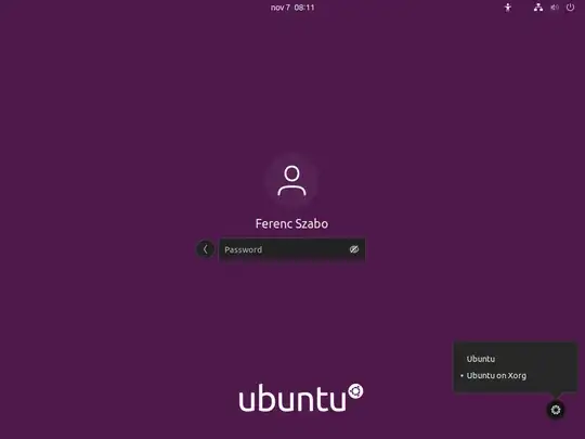 Screenshot of the login screen