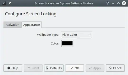 Configure Screen Locking Appearance Wallpaper Type Plain Color Black