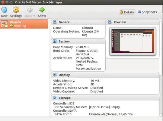 VirtualBox settings