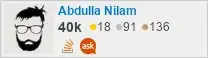 profile for Abdulla Nilam on Stack Exchange, a network of free, community-driven Q&A sites