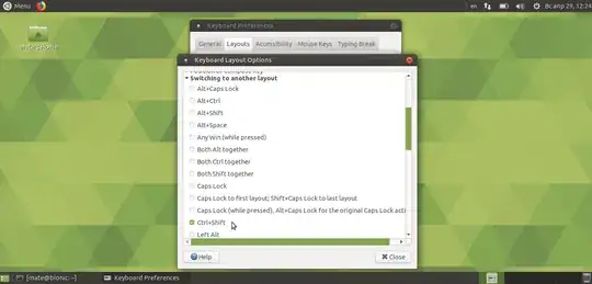 MATE Control Center keyboard