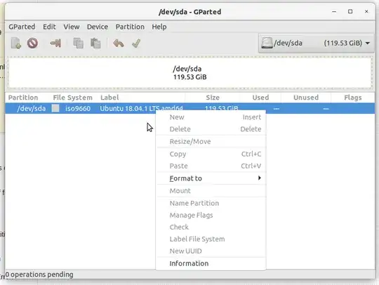 Partition not mounted, gparted disabled