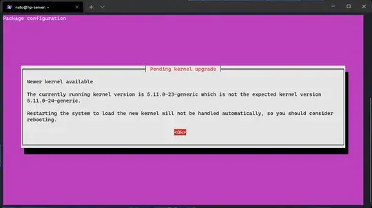 Pending kernel upgrade