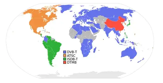 Digital TV standards worldwide, as of April 2012
