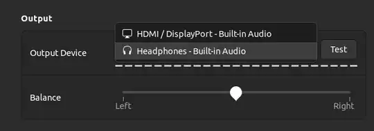 Image of Sound Output Devices in Settings