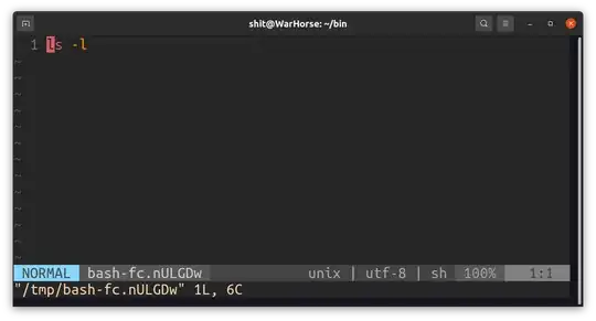 And I press "v" and I'm in vim :(