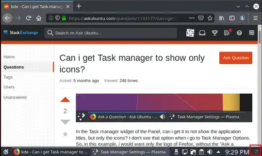 Icon to allow customizing your panel & for adding widgets