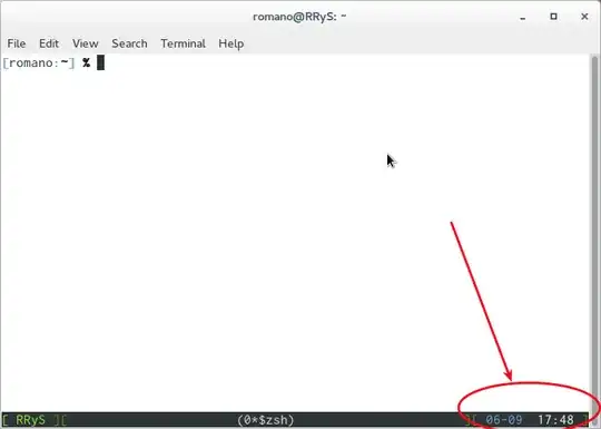 Screen on a terminal