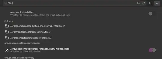 Search for files in dconf-editor
