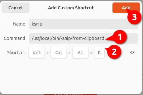 Add custom short cut