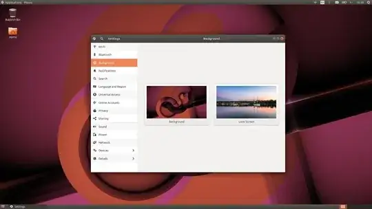 Ubuntu 18.04 with GNOME Flashback showing user-chosen desktop and lock screen wallpapers