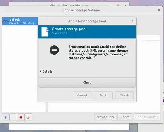 Error creating pool