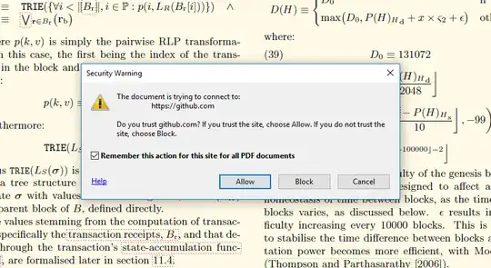 PDF link permission prompt