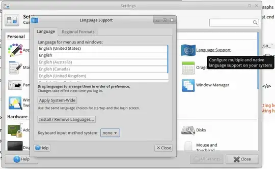 Language Support Menu in Xfce 4.12