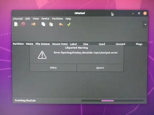 error fsyncing/closing /dev/sda