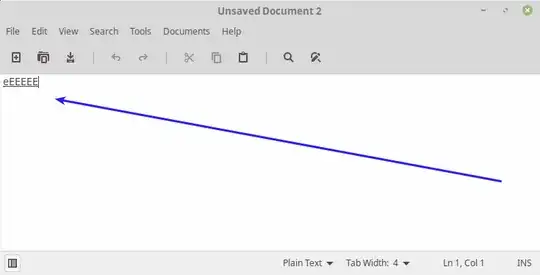 This is what happens in xed when I type "ctrl-shift-e"