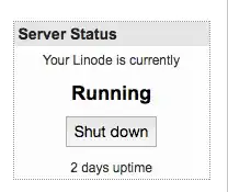 Screen shot showing two days of uptime