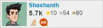 profile for Shashanth on Stack Exchange, a network of free, community-driven Q&A sites