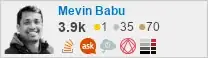 profile for Mevin Babu on Stack Exchange, a network of free, community-driven Q&A sites
