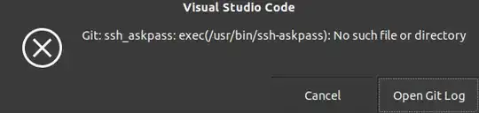 Screenshot of the error message.