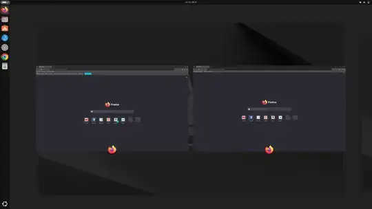 screenshot showing previews of open windows of the same app