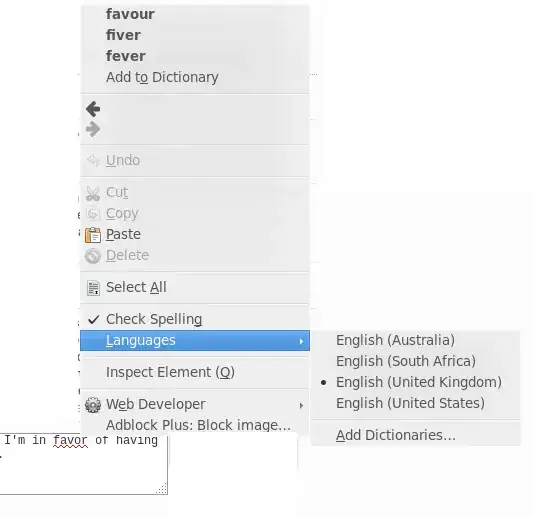 firefox spelling language before removal