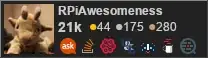 profile for RPiAwesomeness on Stack Exchange, a network of free, community-driven Q&A sites