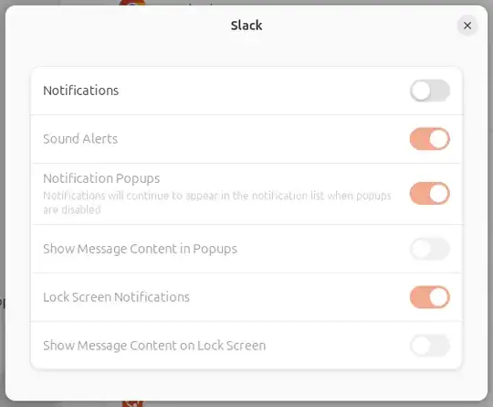 Screenshot: Disable all Notifications for Slack