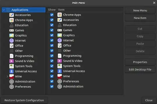 Cinnamon Menu Editor