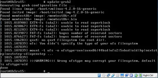 output from running update-grub command