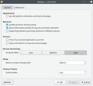 latte dock settings 1