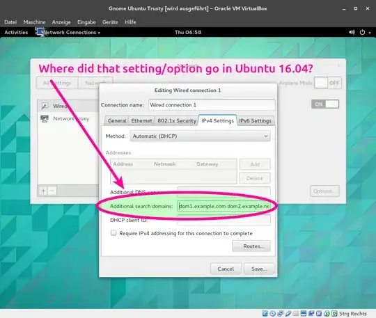 Network Settings dialog in Gnome Ubuntu 14.04
