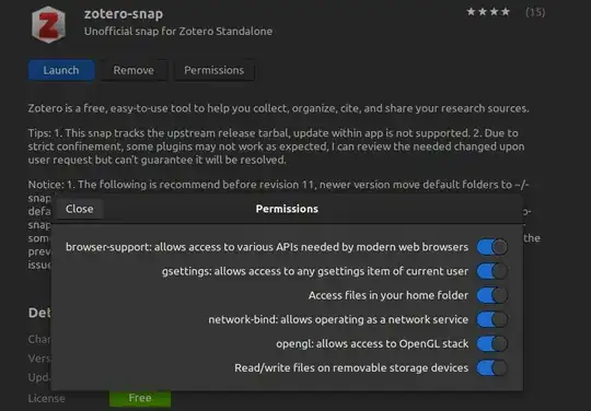 Permissions from store