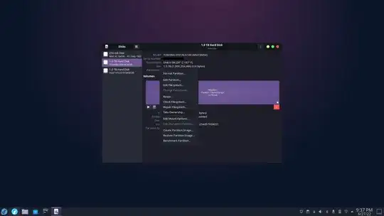 Screenshot of Gnome-Disk on Desktop