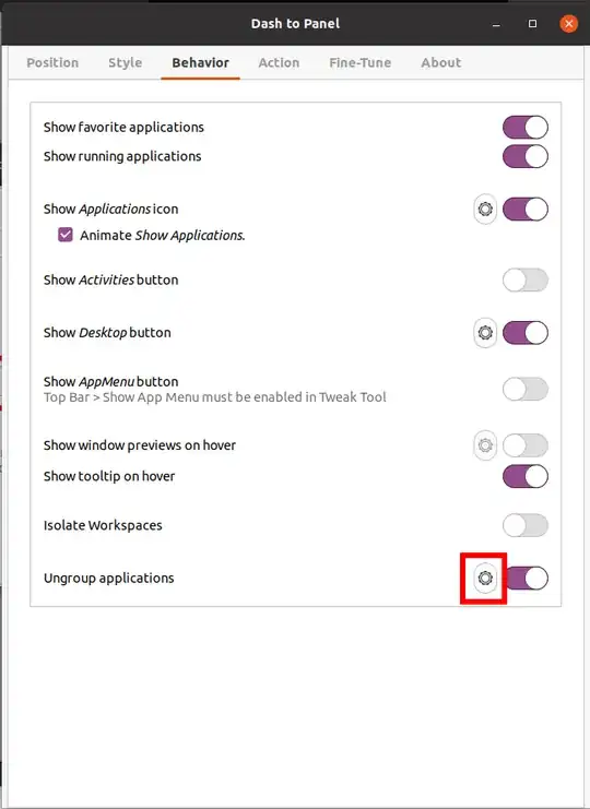 Ungroup Applications