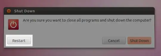 Choosing restart from shutdown confirm box