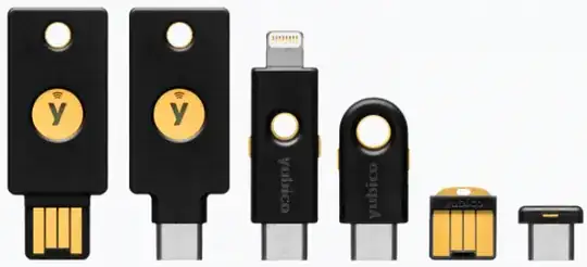 Photo of Yubikey devices