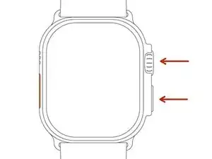 Erzwungener Neustart an der  Apple Watch Ultra