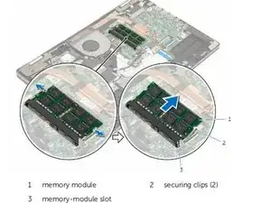 Dell Inspiron 13-7353 Removing the memory