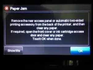 Paper Jam Error Caused By Cleaning Station return spring