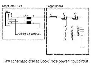 MacBook Pro 15" Stromversorgung des Logic Boards