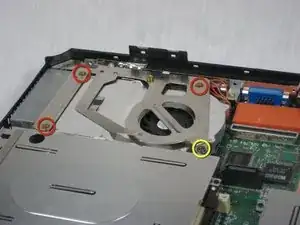 Disassembling IBM ThinkPad A30 CPU Fan