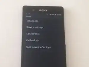 Sony Xperia Phone - Service / Test Menu