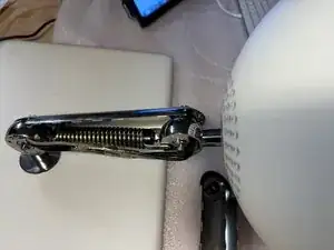 iMac G4 neck assembly (and getting the spring back in place)