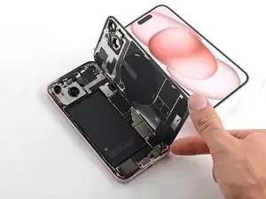 iPhone 15 Rückseite aus Glas entfernen
