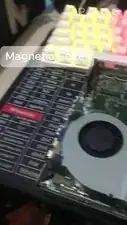 Lift Up the fan Its Magnetic and Pull on both sides