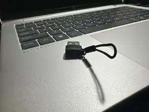 USB-C to USB-A adapter note