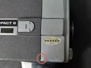 Disassembling Konica Compact 8 Front Cover