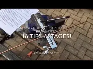 How to Make Brake Pipes - lots of tips!