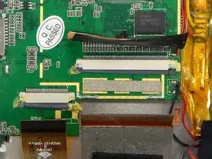 Disassembling Arnova 7K G3 Logic Board Ribbon Connectors